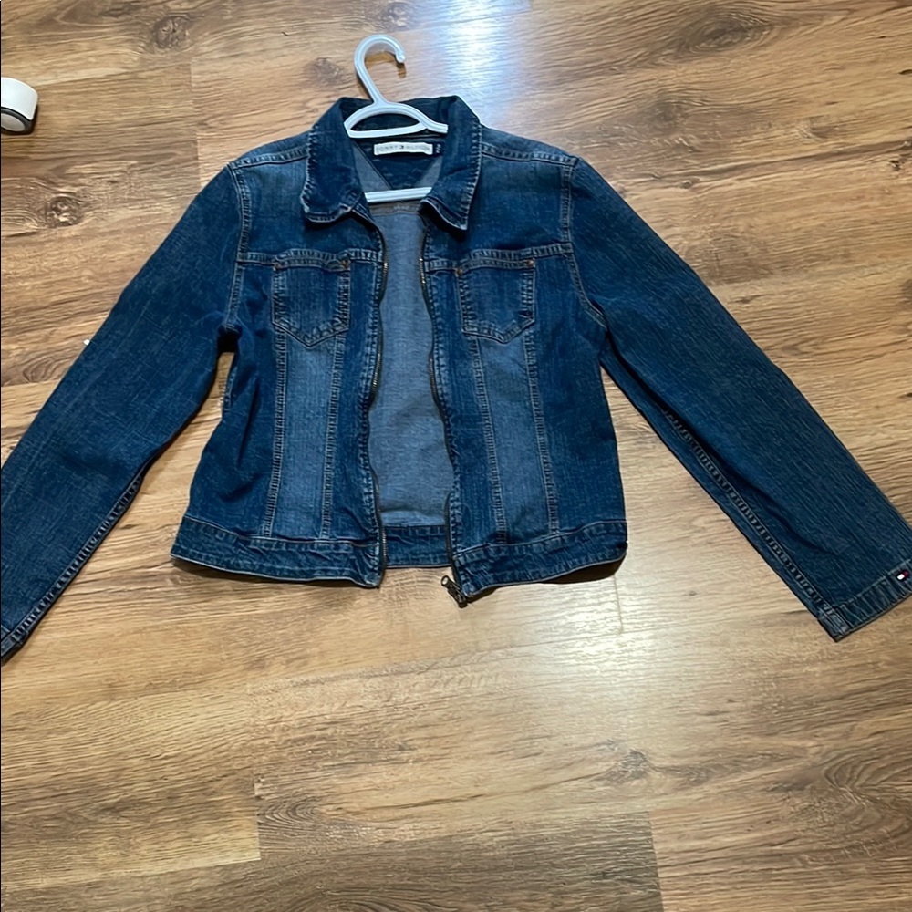 Tommy Hilfiger Blue Denim Jean Jacket Cropped Style